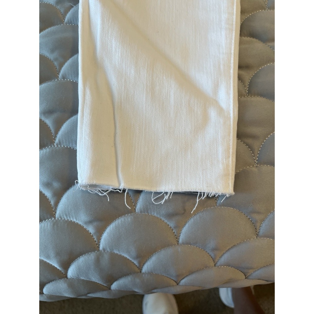 J Crew Factory NEW  10 Inch High Rise Skinny Straight Jeans White Sz 30  Raw Hem - Picture 3 of 7